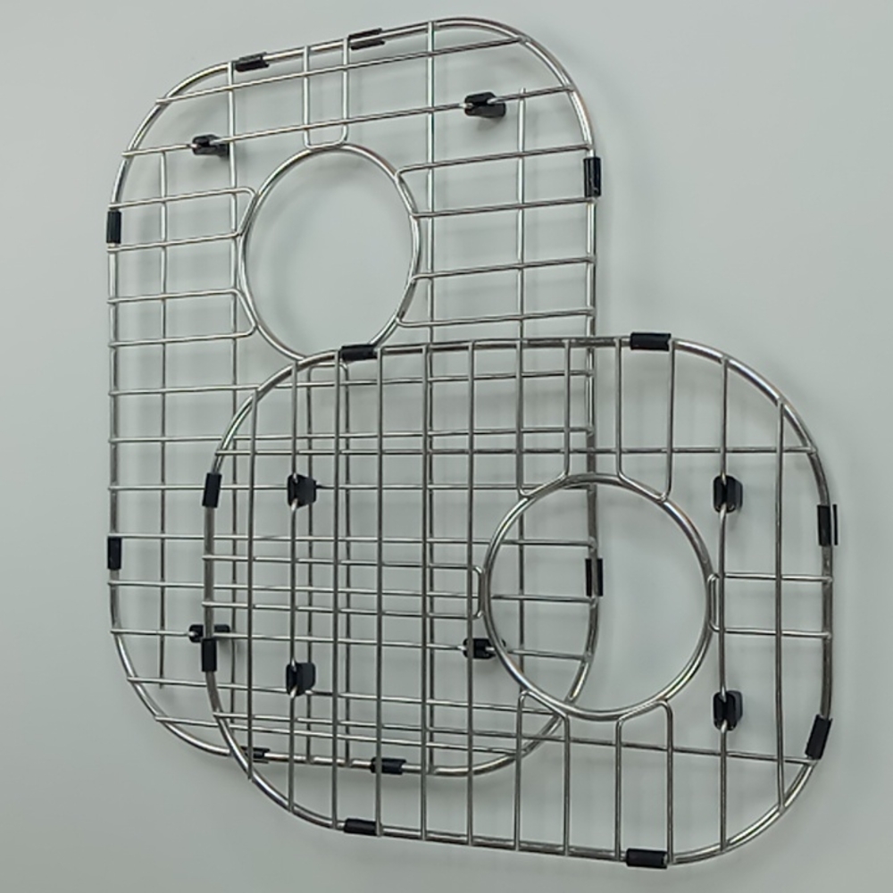 Stainless Steel Heavy Duty Dishwasher Safe Footed Sink Grids/Protectors Set Of 2 - Picture 13 of 13